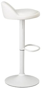 Fehér bőr utánzat állítható magasságú bárszék szett 2 db-os (ülésmagasság 72 cm) – Casa Selección