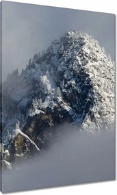 Vászonkép 70x100 Tél Hegy Hó Köd