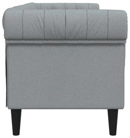világosszürke 3 személyes szövet Chesterfield kanapé