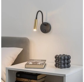 Brilagi Brilagi - LED DimmelhetĆ flexibilis fali lĂĄmpa MAYA 1xG9/4W/230V fekete/arany BG1053
