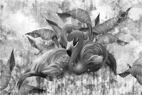 Kép - Flamingók graffiti (90x60 cm)