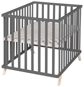 Sötétszürke bükkfa járóka 75x100 cm Lil Planet – Roba