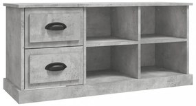 betonszürke szerelt fa TV-szekrény 102 x 35,5 x47,5 cm