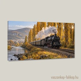 Őszi gőzmozdony falikép – részletgazdag nyomat 40x23 cm