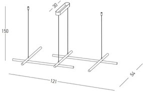 Zambelis 22242 - LED dimmelhető csillár zsinóron LED/50W/230V arany