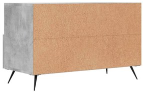 betonszürke szerelt fa TV-szekrény 80 x 36 x 50 cm