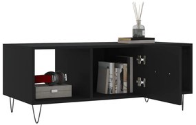 Fekete szerelt fa dohányzóasztal 102 x 50 x 40 cm