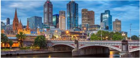 Melbourne város képe (120x50 cm)
