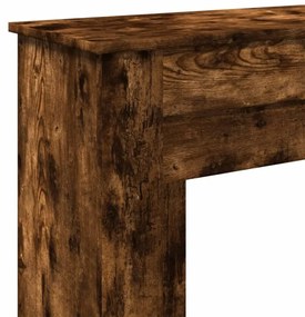 füstös tölgy színű szerelt fa kandallóburkolat 90 x 30 x 90 cm