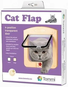 Tommi Cat Flap macskaajtó, fehér