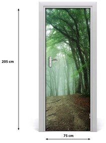 Ajtó tapéta Köd az erdőben 85x205 cm