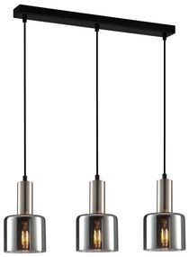ITALUX PND-65342-3-SC-SG SANTIA Többágú Függesztett Lámpa Füstös, Ezüst E27 IP20