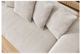 Krémszínű kordbársony kanapé 280 cm Voltaire – Bobochic Paris