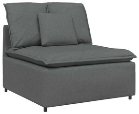sötétszürke moduláris kanapé középső modul párnákkal 100 cm