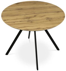 Kerek Étkezőasztal 100x100cm, Tölgy Színben, HT-R5010 Oak