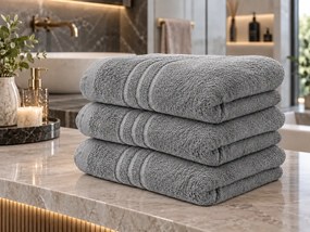 Comfort világosszürke fürdőlepedő 70 x 140 cm, 100% pamut