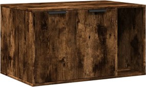 vidaXL füstös tölgy színű szerelt fa macskaalomdoboz 80 x 50 x 45 cm