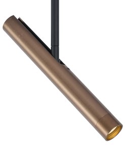 Modern sötét bronz spotlámpa 1 fázisú sínrendszerhez - Slimline Avery