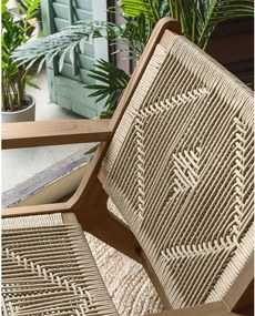 Natúr színű tömörfa kerti fotel Geralda – Kave Home