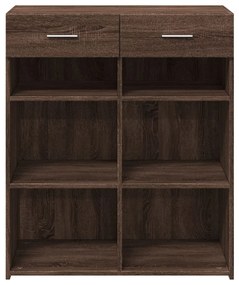 barna tölgy színű szerelt fa tálalószekrény 80 x 42,5 x 93 cm
