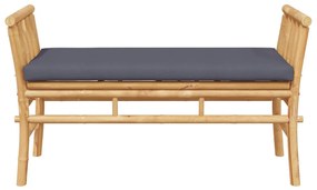 Kerti pad párnával, 110 cm Bambusz
