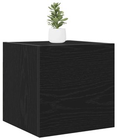 Fali TV Szekrény Fekete Tölgy 30,5x30x30 cm