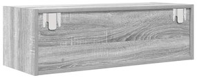 szürke sonoma színű szerelt fa TV-szekrény 80x31x25,5 cm