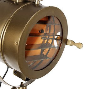 Háromlábú állólámpa bronz fa stúdió spottal - Radient