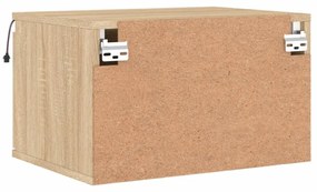 falra szerelhető sonoma tölgy éjjeli szekrény LED-világítással