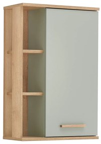 Zöld függő fürdőszoba szekrény tölgyfa dekorral 51x75 cm Set 963 - Pelipal