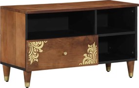 vidaXL TV szekrény fiókkal Méz barna 80 x 33 x 46 cm Tömör Mangófát