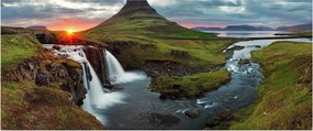 Kép - Kirkjufell naplementében (120x50 cm)
