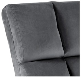 Szürke bársony fotel Alba – Actona