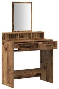Sminktükör Fiókokkal Régi Fa 79x41x140 cm