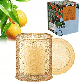 Illatgyertya üvegtégelyben, narancssárga