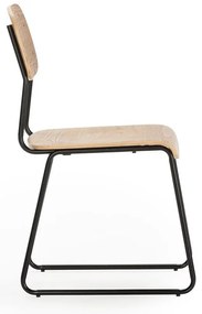 Natúr színű étkezőszék szett kőrisfa dekorral, 2 db-os Aira – Marckeric