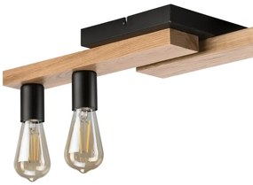 Felületre szerelhető csillár MATTE 2xE27/15W/230V + 3xG9/5W/230V fekete/tölgy