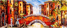 Kép - Olajfestmény a városról III. (120x50 cm)