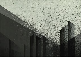 Fali fotótapéta Étkezőbe Város geometria 208x146 Ragasztó