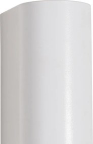 Modern kültéri fali lámpa fehér műanyag ovális 2-lámpás - Baleno