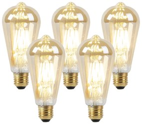 5 db-os készlet E27 LED izzók, tompítható meleg aranyra 8W 806lm 2000-2700K
