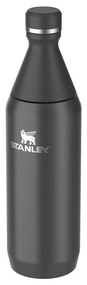 Fekete rozsdamentes acél ivópalack 600 ml All Day Slim – Stanley