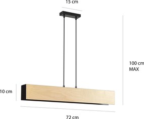 Emibig modern skandináv függeszték carlo fekete emi610/3