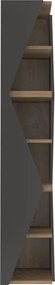 Arrow könyvespolc, fekete-dió, 31,8 cm