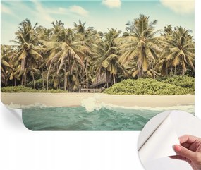 Fotótapéta Öntapadós Dekoratív tapéta Trópusi tengerpart 104x70 cm