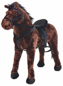 sötétbarna álló ló plüssjáték XXL