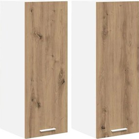 vidaXL Függő szekrény 2 pcs Artisan tölgy és fehér 30 x 31 x 80 cm