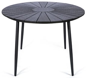 Marienlist fekete kerti asztal artwood asztallappal, 190 x 115 cm - Bonami Selection