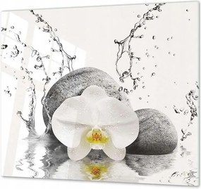 Konyhai vágódeszka csúszásgátló edzett üveg 60x52cm Orchidea