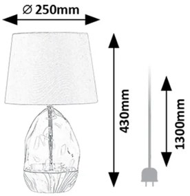 Rabalux 74227 - Asztali lámpa APOLONIA 1xE27/40W/230V fehér